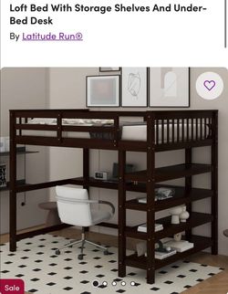 Black expresso full size bed