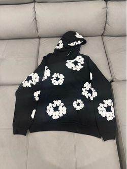 Black Cotton Denim Tears Hoodie
