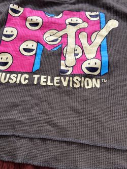 MTV Vintage, thermal shirt, navy green