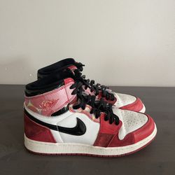 Air Jordan 1 Spider Man sz 7y Across The Spider Verse