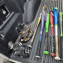Youth Bats And Gloves