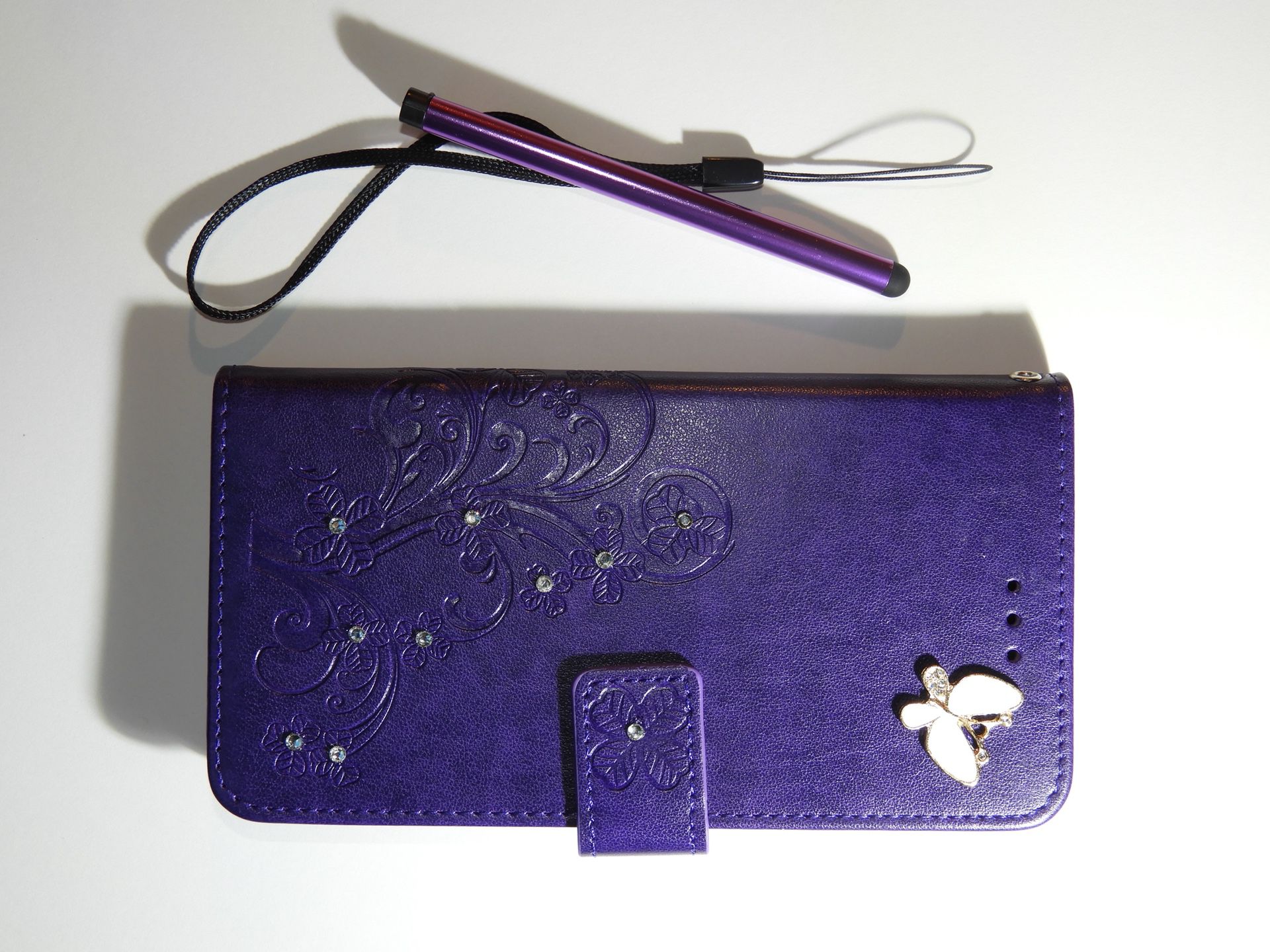 iPhone 6s Plus purple leather case/protector de piel color morado