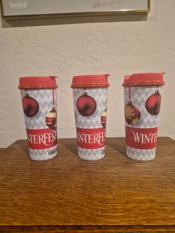 Collectible Set of 3 WinterFest Hot Chocolate Souvenir Travel Mug