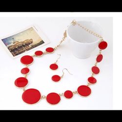 Wild Red Gold Plated  Jewelry Set