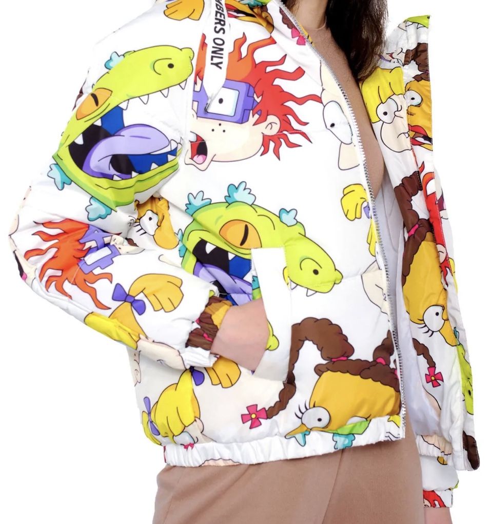 Members Only Branded: WOMEN'S NICKELODEON SNORKEL BOMBER JACKET