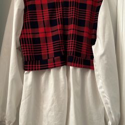 Cute White Red And Black Dress