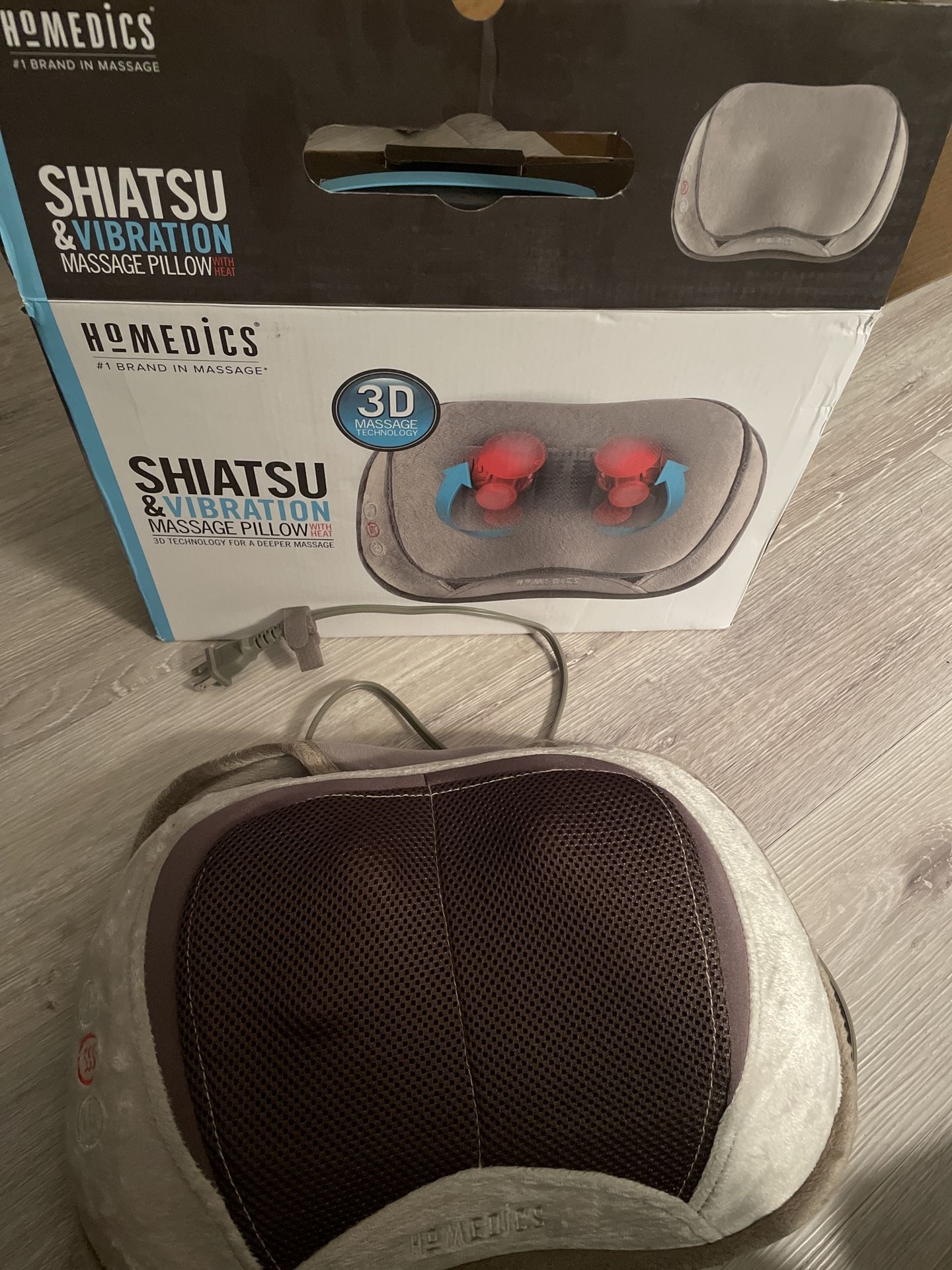 HoMedics Shiatsu Elite Vibration And Massage Pillow With Heat, SP-100HA