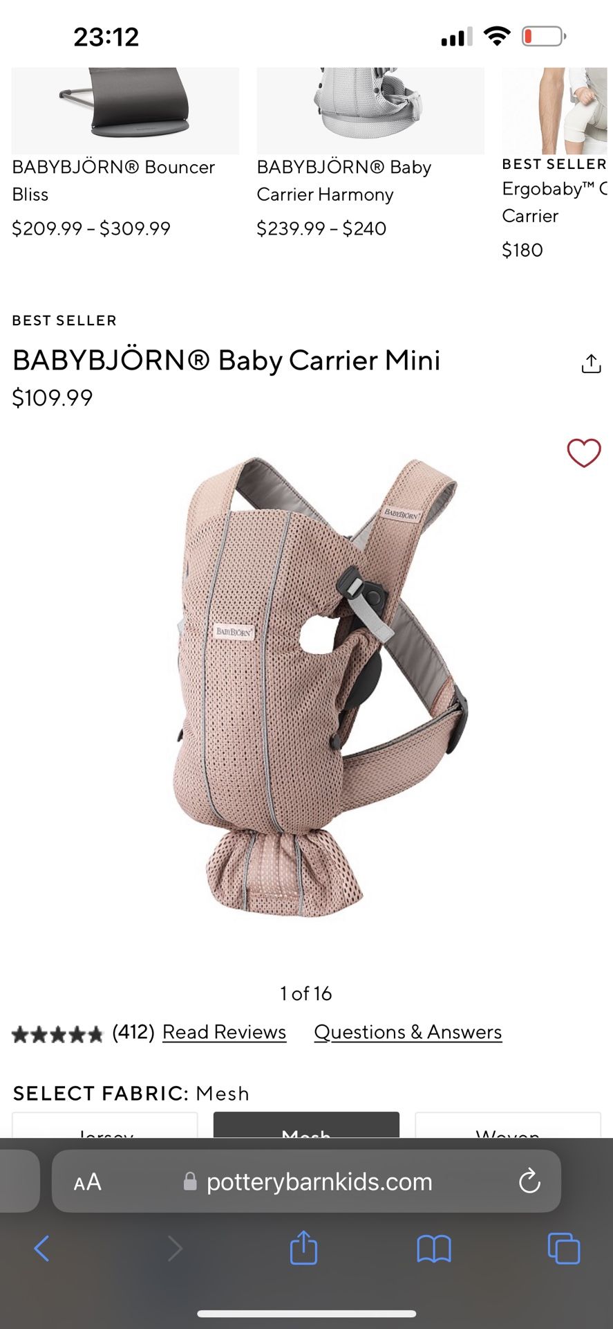 Babybjörn Infant Carrier