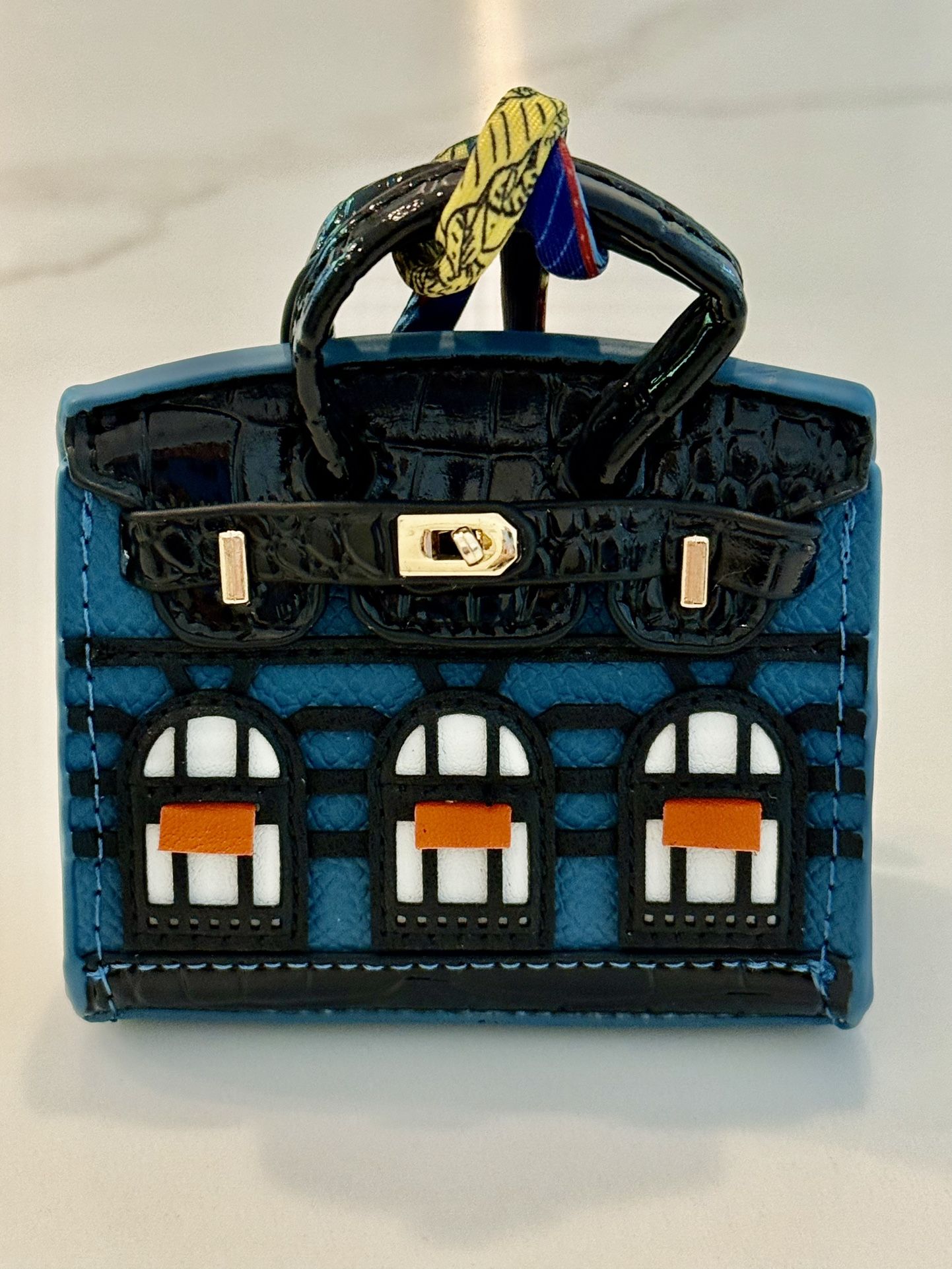 Mini House Small leather Bag Headphone or bag charm
