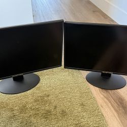 Two (2) Sceptre 24-inch Prime Monitor Thin 1080p LED Monitors