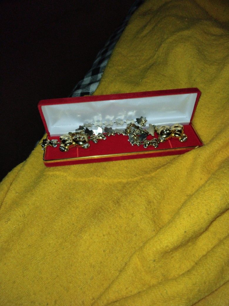 Teddy Bear Chain And Bracelet