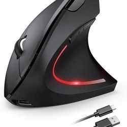 Mouse Bluetooth and 2.4G (2-in-1) Rechargeable Wireless Ergonomic Vertical Desin