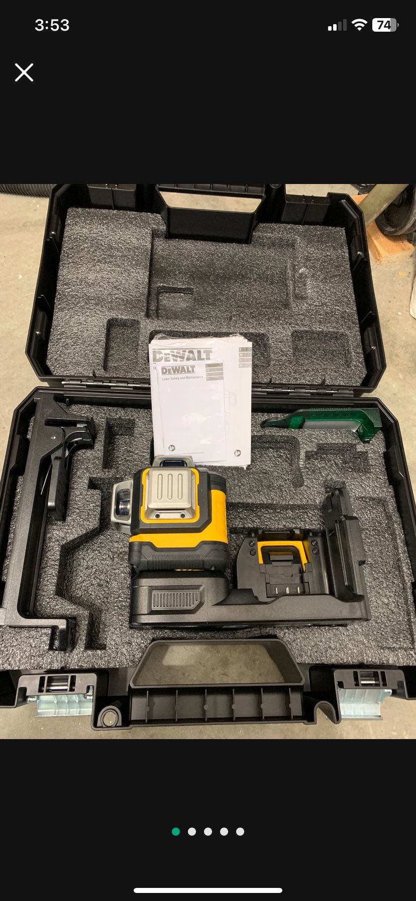 DEWALT DCLE34030 12-20V MAX* 3 x 360 Green Line Laser