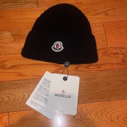 Moncler Black Winter Hat New With Tags
