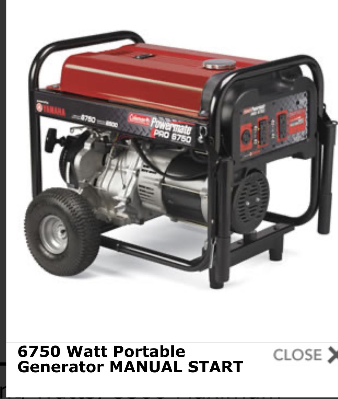 Powermate generator 8500 watts