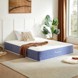 BRAND NEW IN BOX Twin XL Mattress, 12 Inch Cooling Gel Memory Foam Hybrid Mattress for Cool Night Sleep, 5-Zone Ergo Support for Pressure Relief, Medi