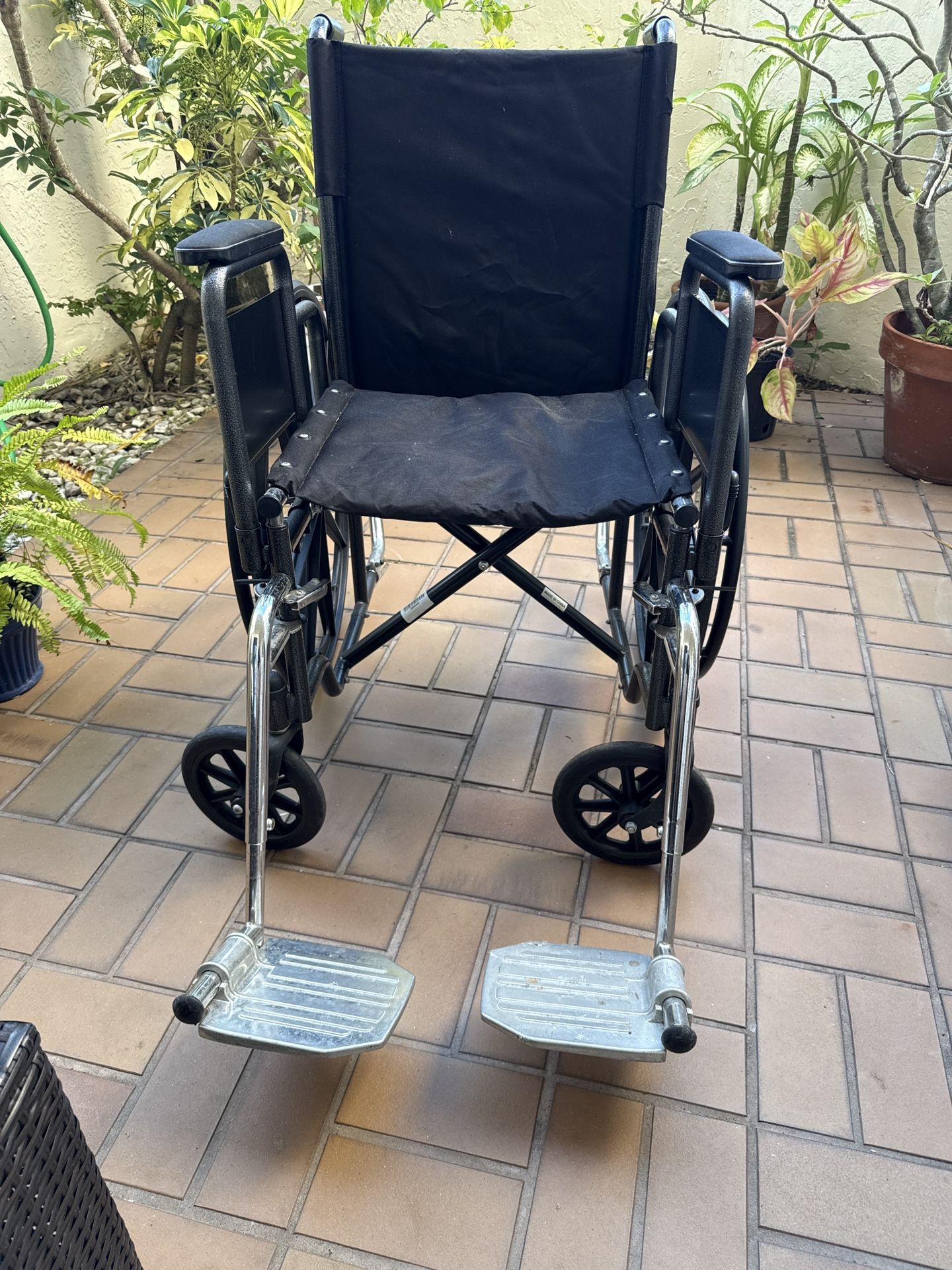 Foldable Black Wheelchair