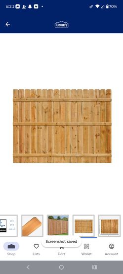 Wood Privacy Fence Panel 6x8 ft