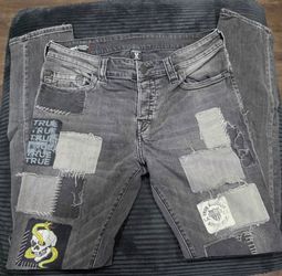 True Religion Rocco Patchwork Jeans Size 33