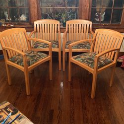 Set Of 4 Wood Dining Room Chairs - Originally $500