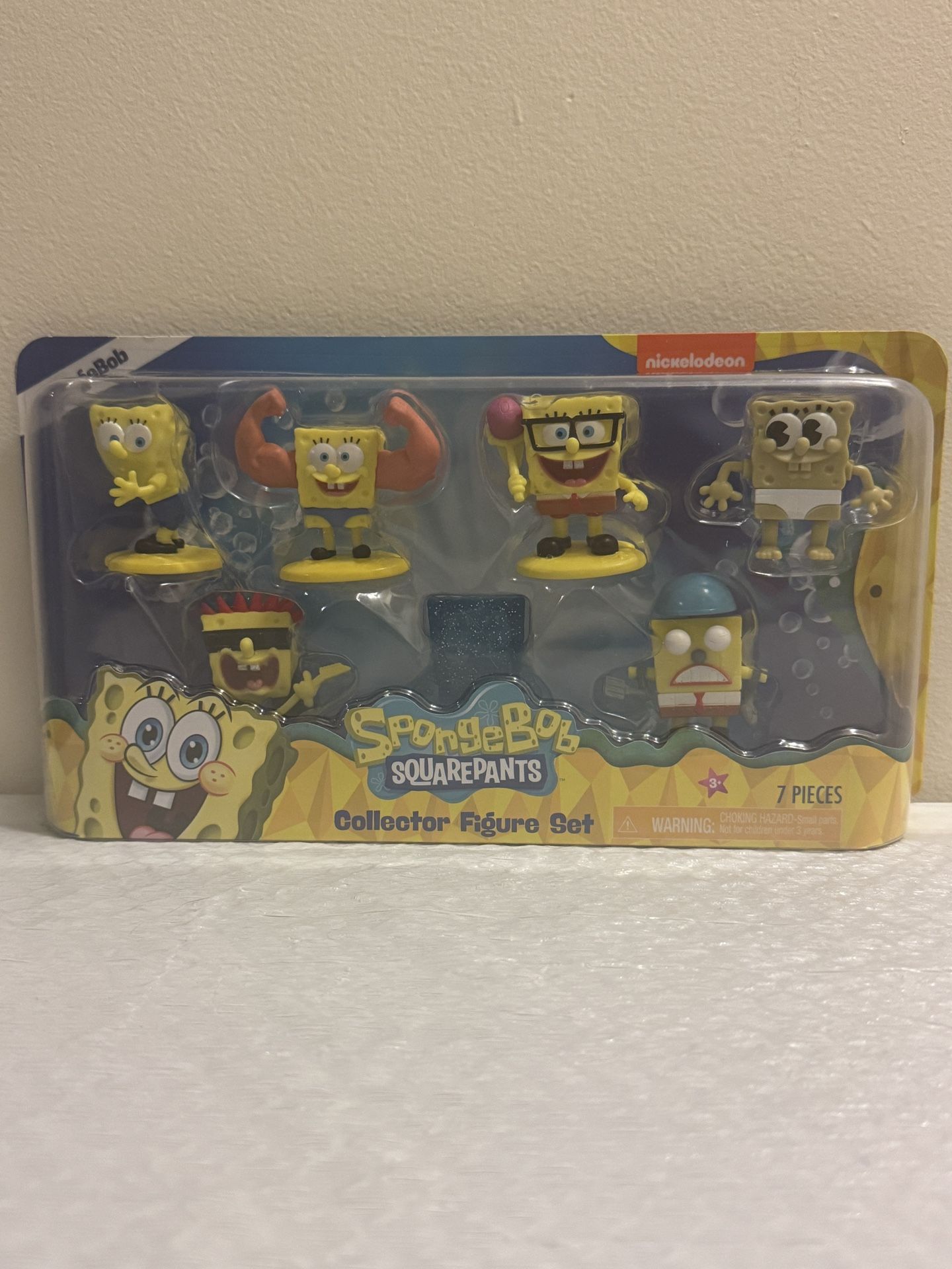 SpongeBob SquarePants Collectible Figure Set 7 Pieces Set Nickelodeon Sponge BoB