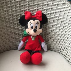 Disney Minnie Mouse Christmas Plush Toy New