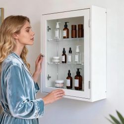 2-Piece Acrylic Medicine Cabinet 13.25 Inch Replacement Shelves