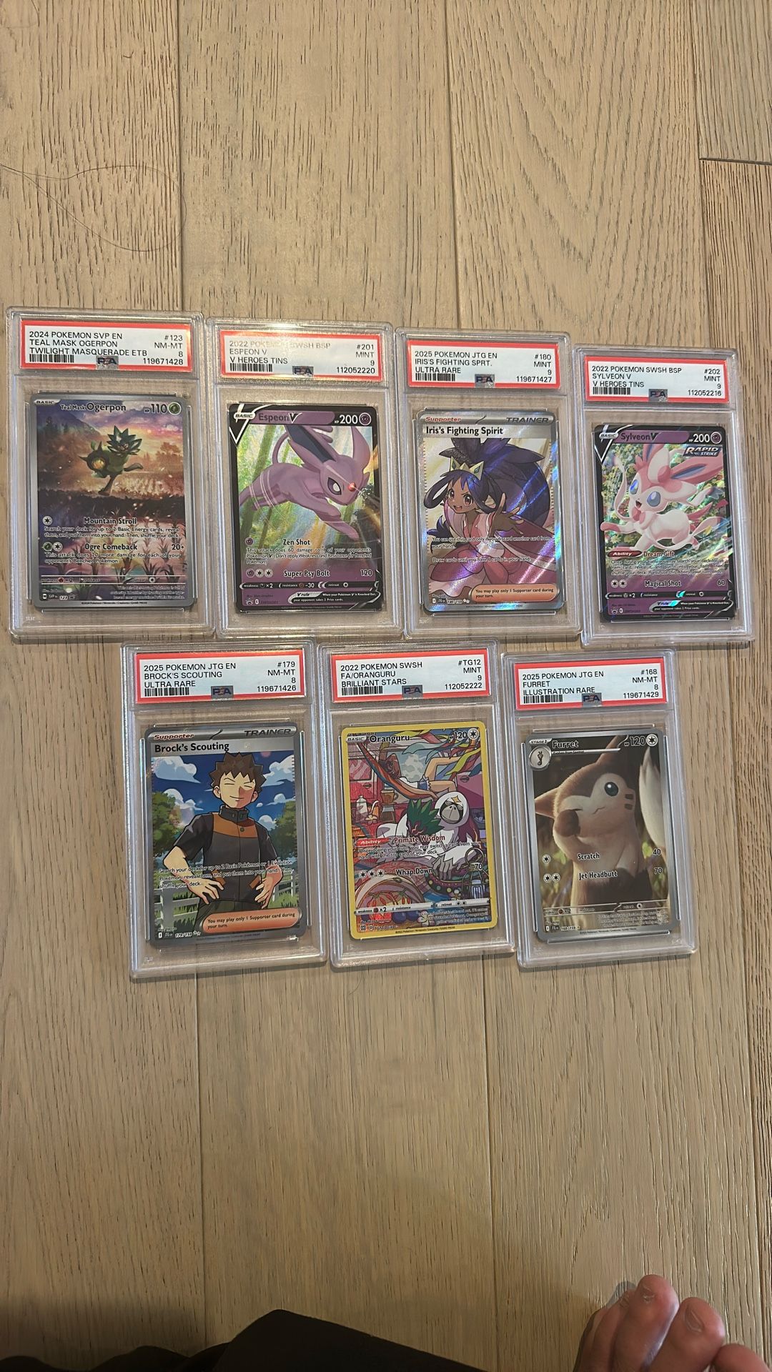 7x psa card grade 8 and 9