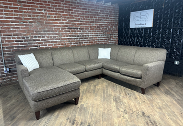 Free Delivery brown-gray U shaped sectional couch
