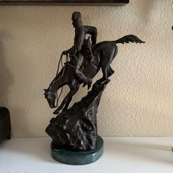 Pair Frederic Remington Bronze Statues