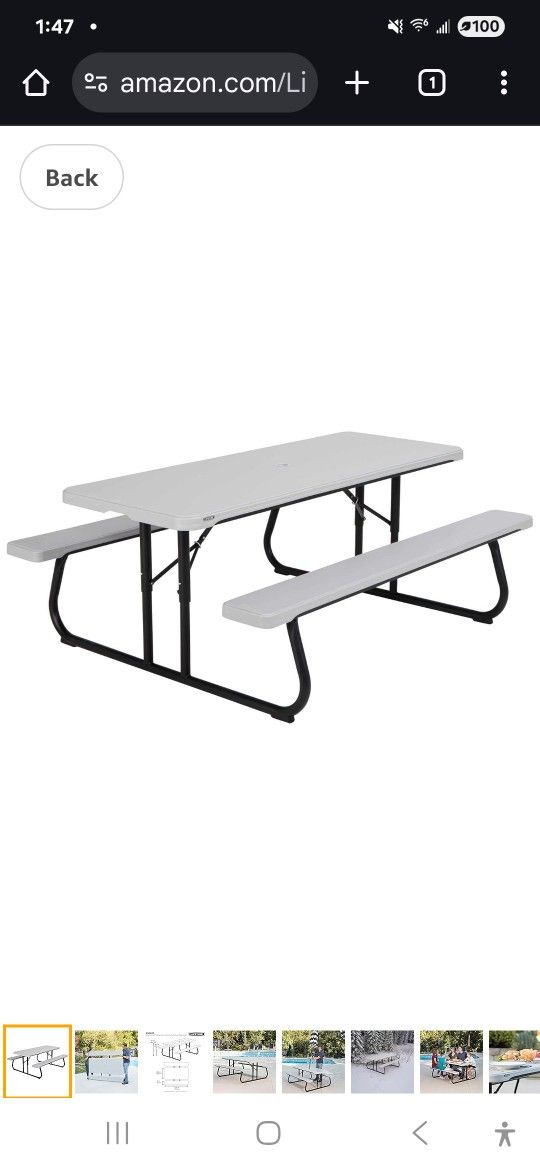 Lifetime 6 ft Folding Picnic Table