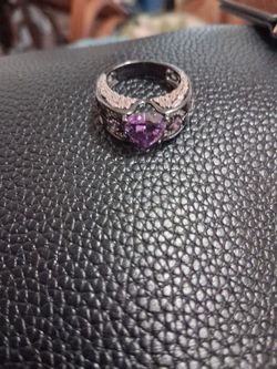 Sterling and Amethyst ring stamped 925