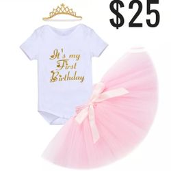 "It's My First Birthday " 🎂outfit 3pc
