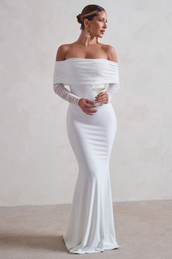 chinese dress ladies Capria Pale Lemon Bandeau Wrap Maxi Dress – Club L London main image 0