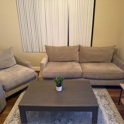 Sofa and chair w/ coffee table