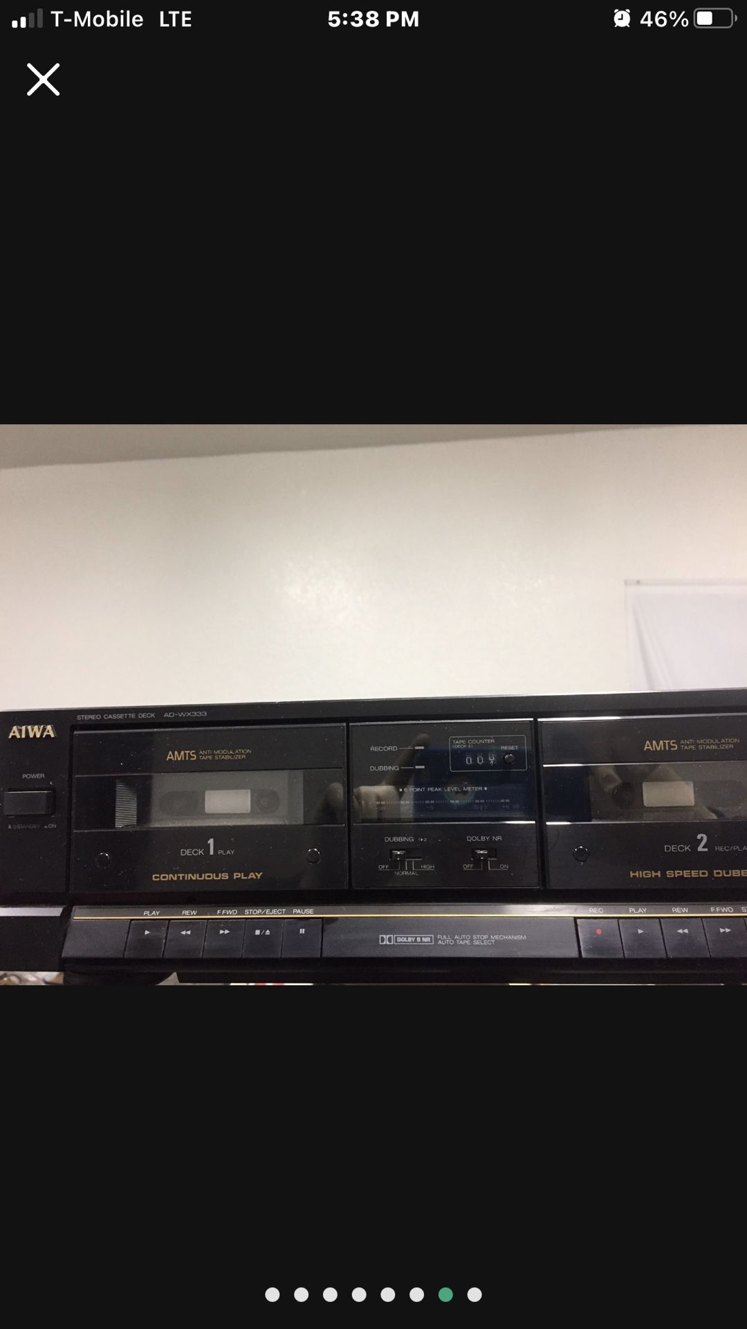 Aiwa Double Deck Cassette Tape Recorder