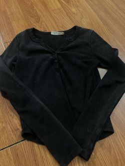 Black long sleeve top