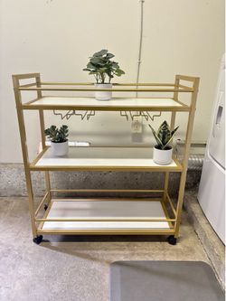 White & Gold Bar cart