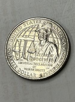 2023 – D Eleanor Roosevelt Quarter With Ddr, Die Chip, Grease Strike Errors