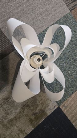 White Sculptural Pendant Light Shade