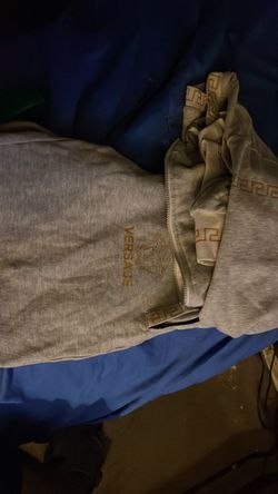 Versace Gray Zip-Up Hoodie