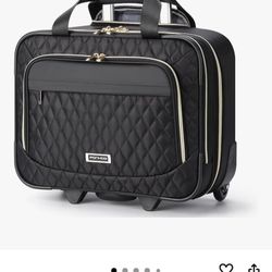 Ponhog Rolling Laptop Bag, 15.6 Inch Rolling Briefcase for Women with Wheels, Carry On Flight Approved Roll