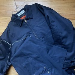 NAVY BLUE WORK BOMBER JACKET W NAVY BLUE CARGO WORK PANTS