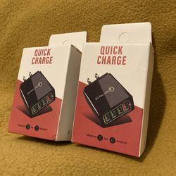 TWO(2) FAST PHONE CHARGERS!!  ***Quick Charge 3.0***