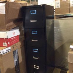 Black Four Drawer File Cabinet