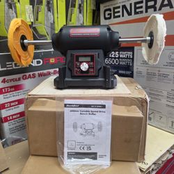 10" Bucktool 200mm Variable Speed Drive Bench Buffer,New, Financing Available 