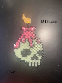 Glow In The Dark Skull W/ Pink Candle Thumbnail