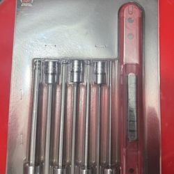 GEARWRENCH 3/8 in. Drive SAE Long Ball End Hex Bit Socket Set (7-Piece)