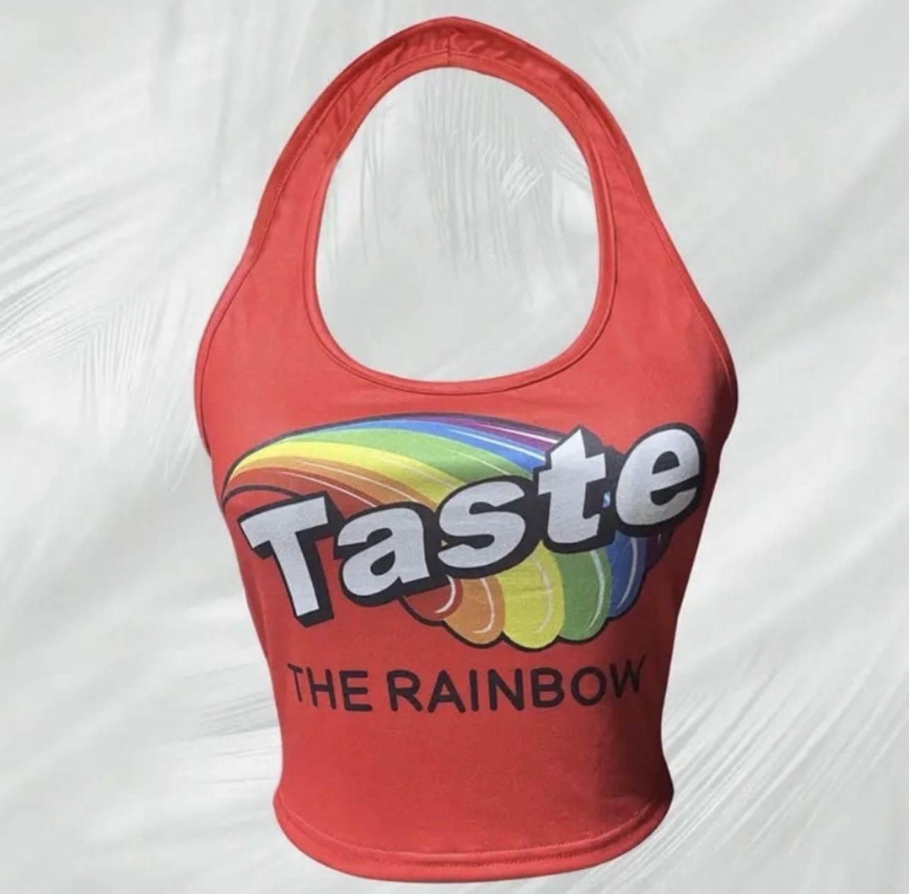 Taste The Rainbow Halter Top Size Large