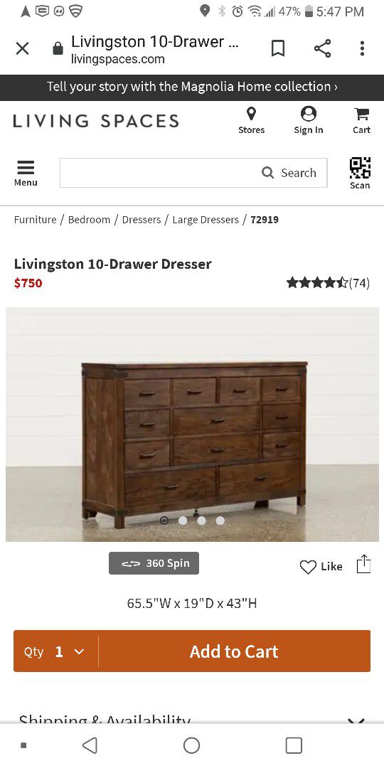 Beautiful Solid Dresser And Night Stands And 55" LED TV